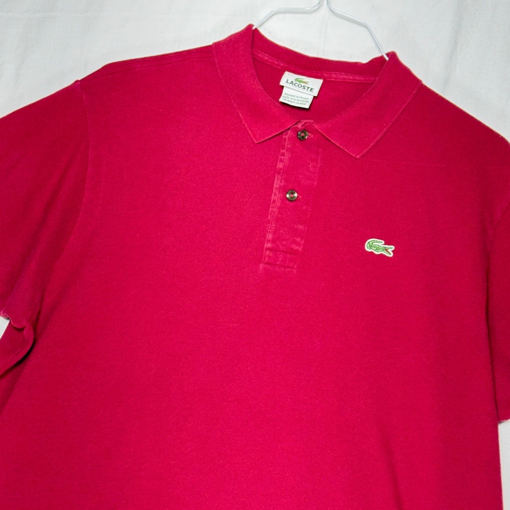 Lacoste Red Short Sleeve Classic Fit Polo‎ Shirt Men's